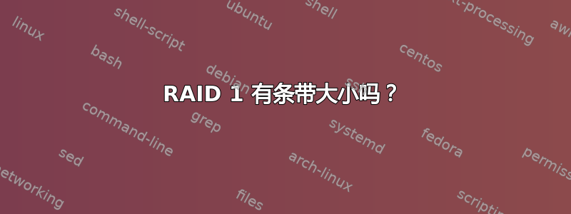 RAID 1 有条带大小吗？