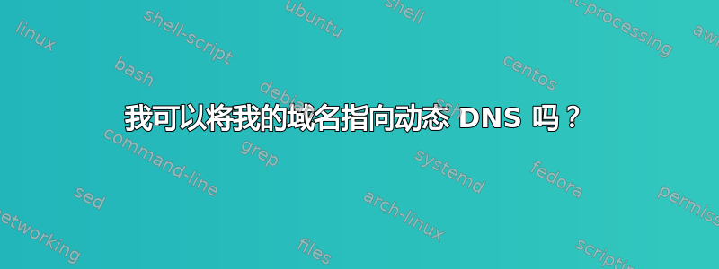 我可以将我的域名指向动态 DNS 吗？