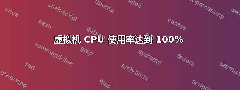 虚拟机 CPU 使用率达到 100%