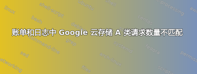 账单和日志中 Google 云存储 A 类请求数量不匹配