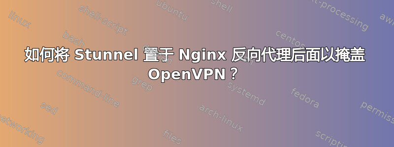 如何将 Stunnel 置于 Nginx 反向代理后面以掩盖 OpenVPN？