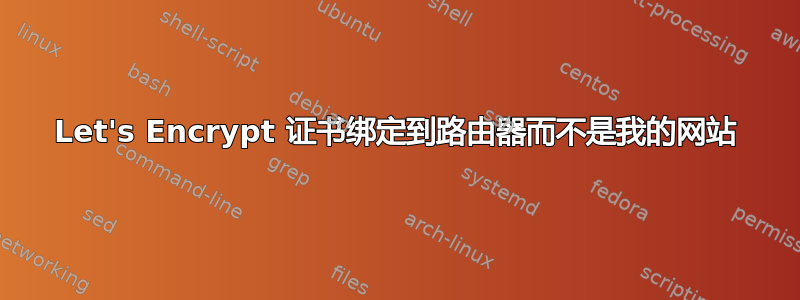 Let's Encrypt 证书绑定到路由器而不是我的网站