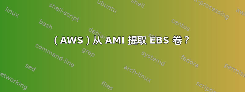 （AWS）从 AMI 提取 EBS 卷？