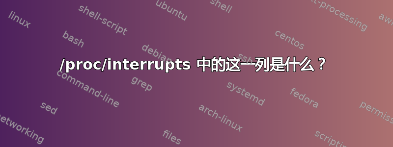 /proc/interrupts 中的这一列是什么？