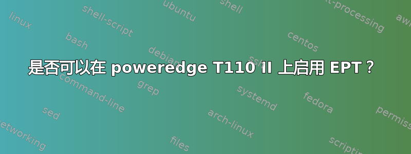 是否可以在 poweredge T110 II 上启用 EPT？