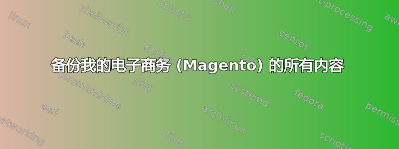 备份我的电子商务 (Magento) 的所有内容