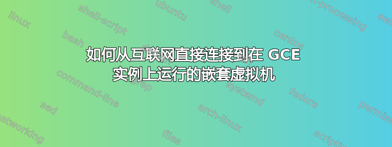 如何从互联网直接连接到在 GCE 实例上运行的嵌套虚拟机