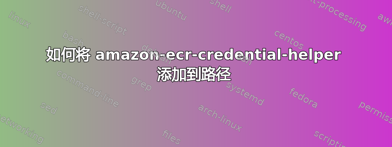 如何将 amazon-ecr-credential-helper 添加到路径