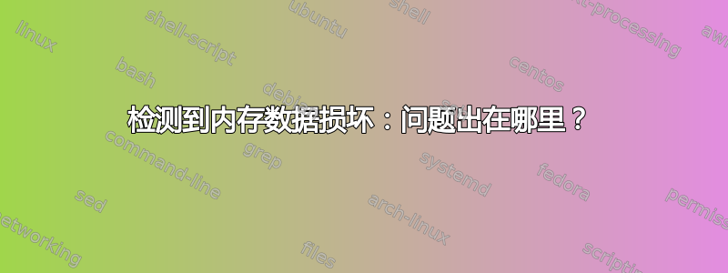 检测到内存数据损坏：问题出在哪里？