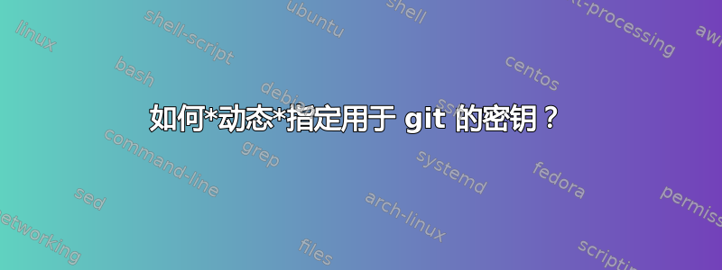 如何*动态*指定用于 git 的密钥？