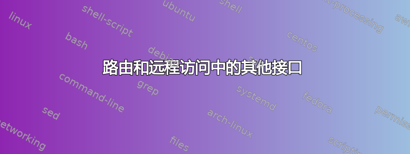 路由和远程访问中的其他接口