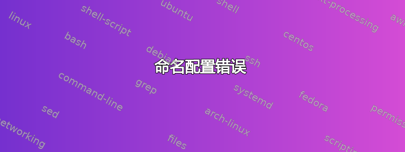 命名配置错误