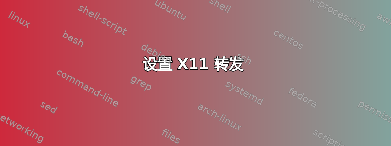 设置 X11 转发