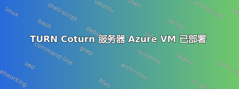 TURN Coturn 服务器 Azure VM 已部署