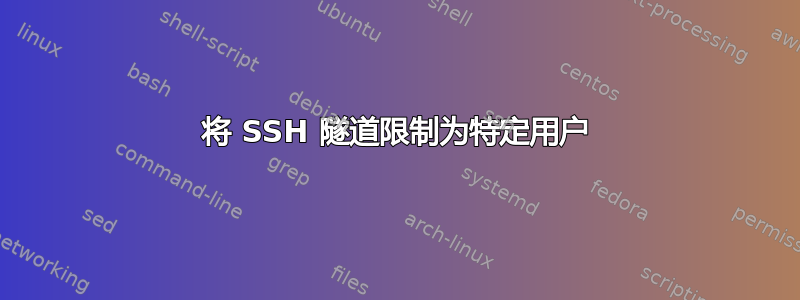 将 SSH 隧道限制为特定用户