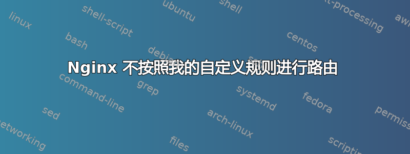 Nginx 不按照我的自定义规则进行路由