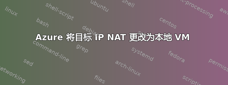 Azure 将目标 IP NAT 更改为本地 VM