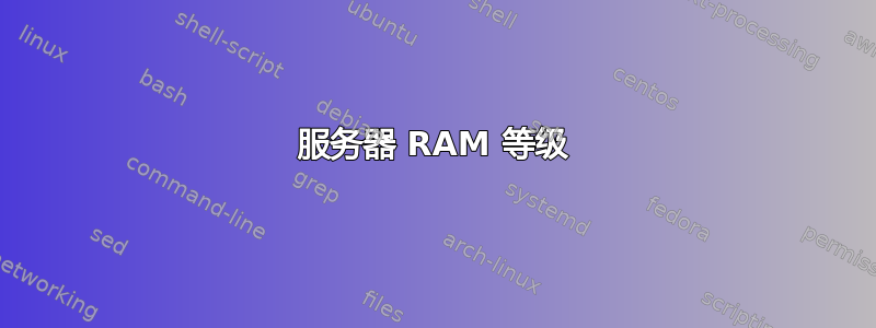 服务器 RAM 等级