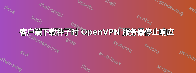 客户端下载种子时 OpenVPN 服务器停止响应