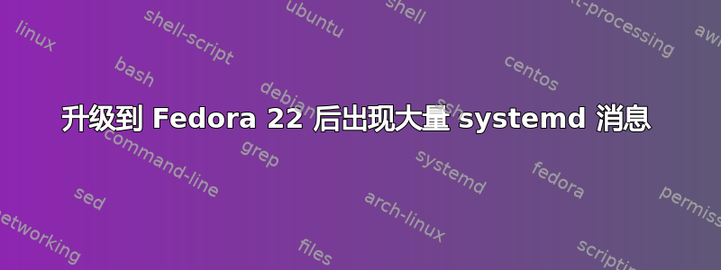 升级到 Fedora 22 后出现大量 systemd 消息