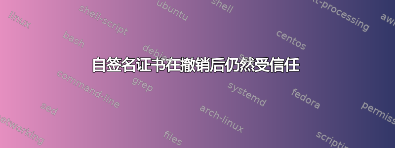 自签名证书在撤销后仍然受信任