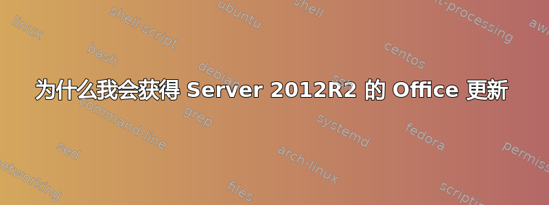 为什么我会获得 Server 2012R2 的 Office 更新