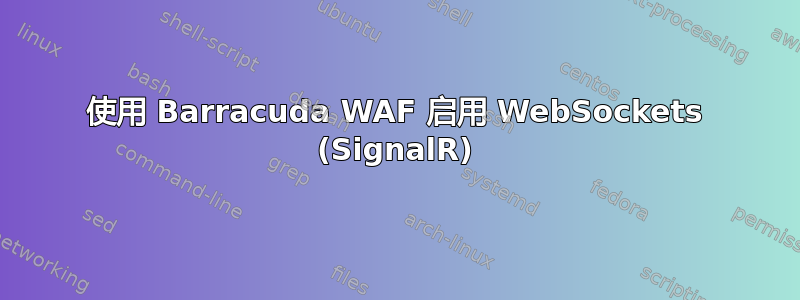 使用 Barracuda WAF 启用 WebSockets (SignalR)