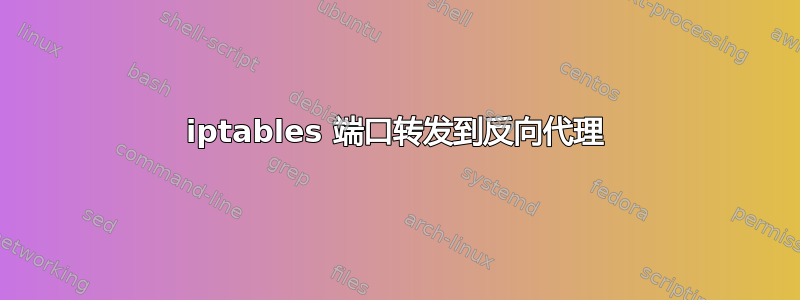 iptables 端口转发到反向代理