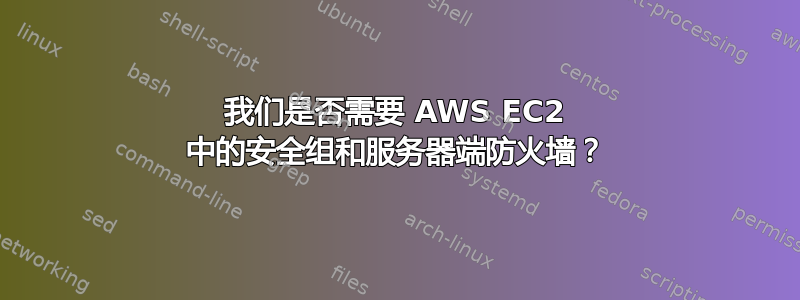 我们是否需要 AWS EC2 中的安全组和服务器端防火墙？