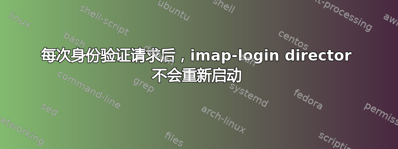 每次身份验证请求后，imap-login director 不会重新启动