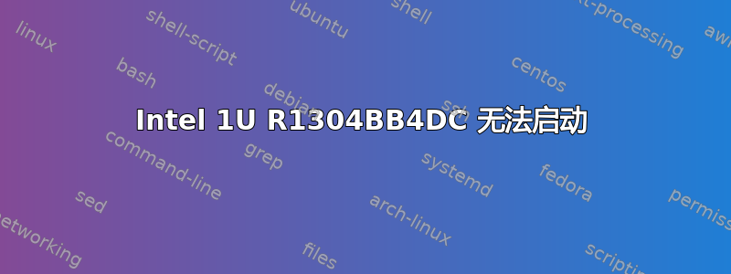 Intel 1U R1304BB4DC 无法启动