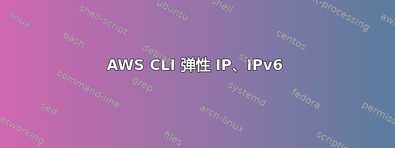 AWS CLI 弹性 IP、IPv6