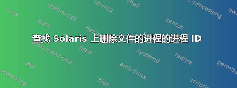 查找 Solaris 上删除文件的进程的进程 ID