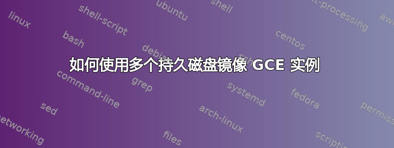 如何使用多个持久磁盘镜像 GCE 实例