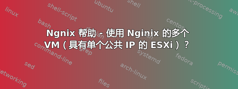 Ngnix 帮助 - 使用 Nginix 的多个 VM（具有单个公共 IP 的 ESXi）？