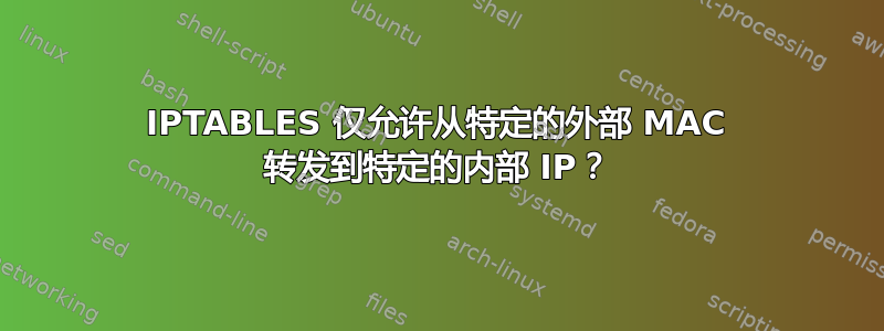 IPTABLES 仅允许从特定的外部 MAC 转发到特定的内部 IP？