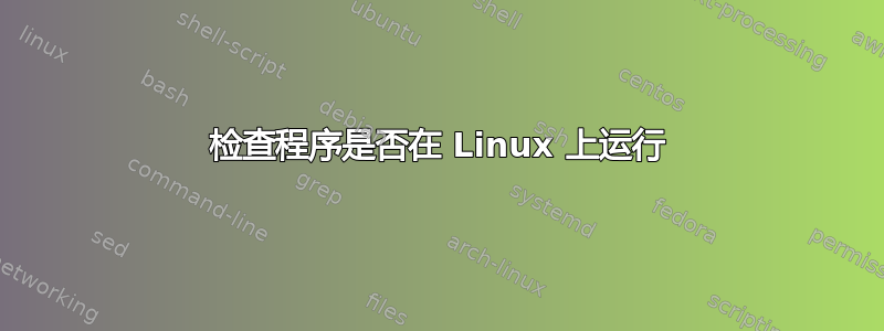 检查程序是否在 Linux 上运行