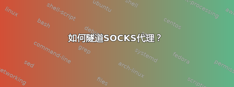 如何隧道SOCKS代理？