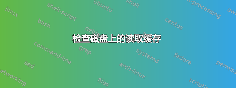 检查磁盘上的读取缓存