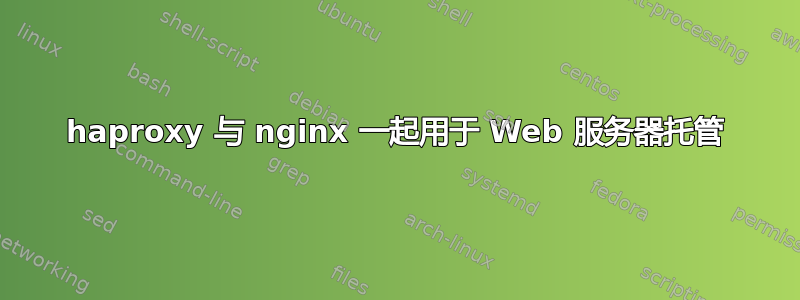 haproxy 与 nginx 一起用于 Web 服务器托管