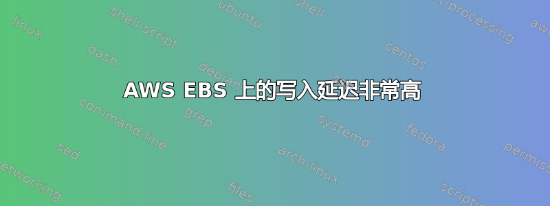 AWS EBS 上的写入延迟非常高