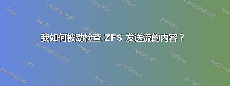 我如何被动检查 ZFS 发送流的内容？