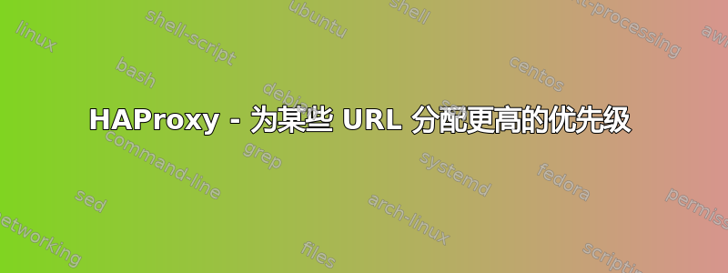 HAProxy - 为某些 URL 分配更高的优先级