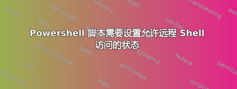 Powershell 脚本需要设置允许远程 Shell 访问的状态