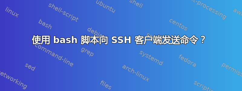 使用 bash 脚本向 SSH 客户端发送命令？