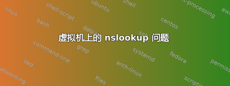 虚拟机上的 nslookup 问题