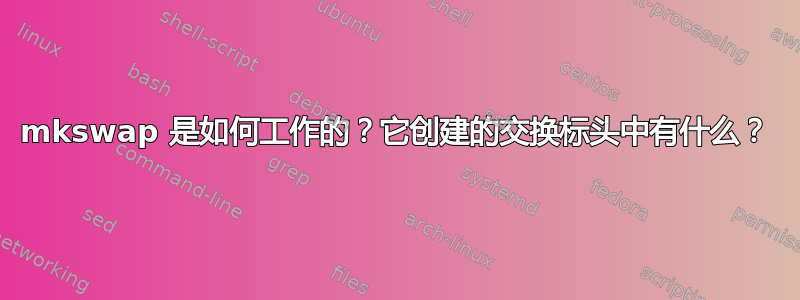 mkswap 是如何工作的？它创建的交换标头中有什么？