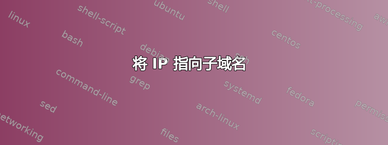 将 IP 指向子域名 