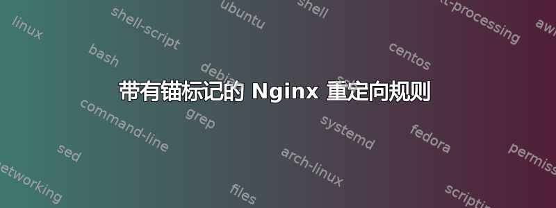 带有锚标记的 Nginx 重定向规则