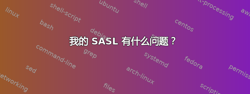 我的 SASL 有什么问题？